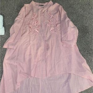 SHEIN pink high/low top